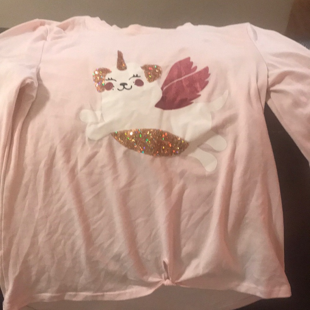 Kids sequin pink shirt